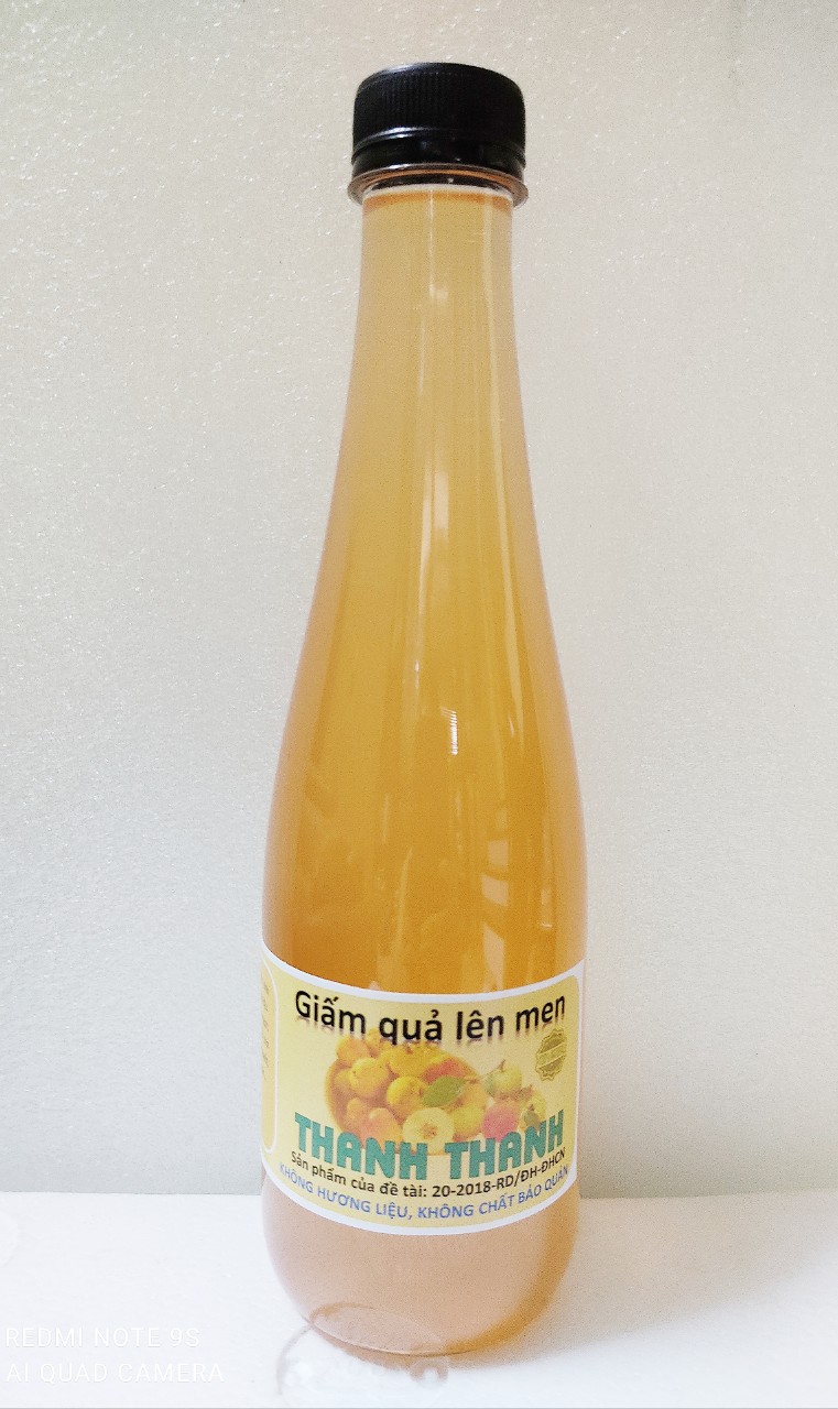 Giấm hữu cơ Thanh Thanh (1 chai dứa, chuối hoặc táo mèo), 500ml