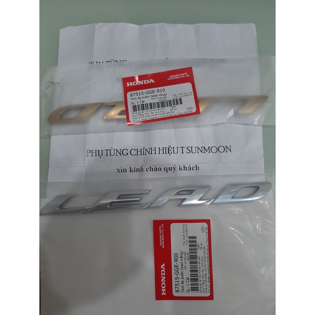 Tem ốp sườn lead 110 honda