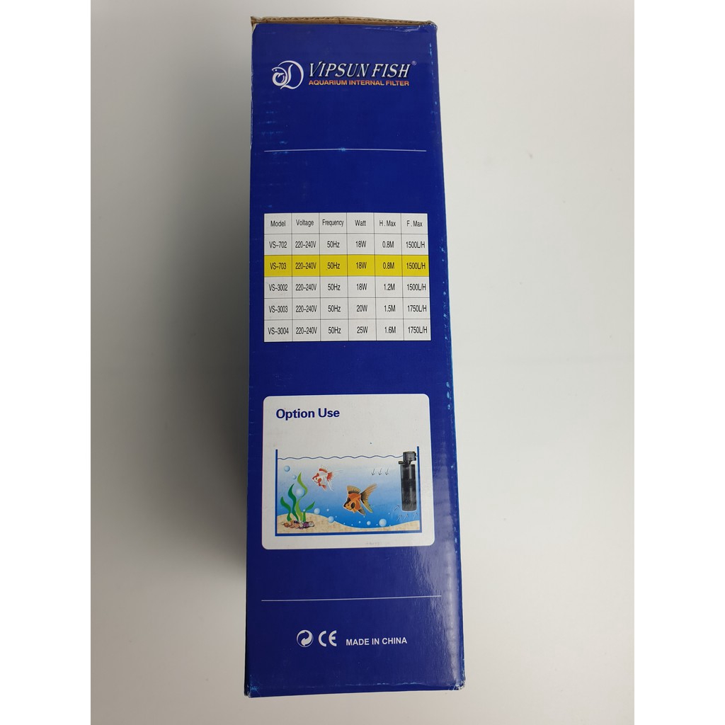 Lọc Đứng Vipsun Fish Vs-703 cho hồ cá cảnh (Hàng Công Ty)