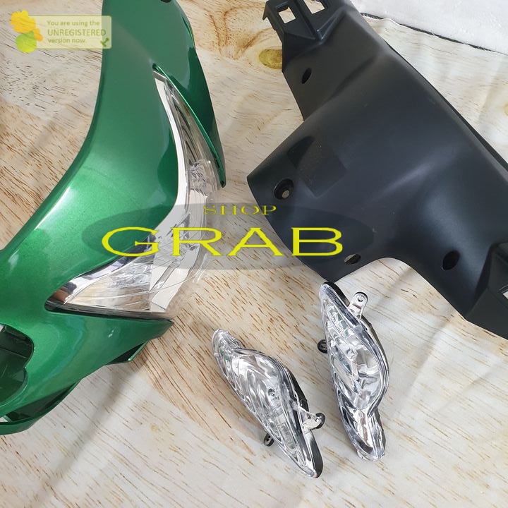 Bộ 4 món ốp đầu Wave RS phanh ĐĨA kèm bóng xe Wave S100 / Wave rs / Wave alpha đời 2006-2016