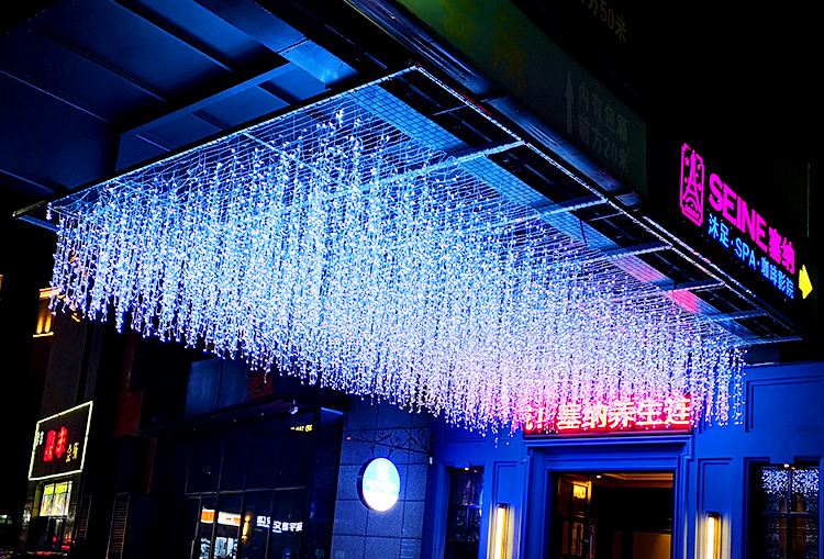 Đèn Rèm Mành 6M 8M 16M Mưa Led Rủ Mành Đèn Led Thả Mành Trang Trí Ngoài ...