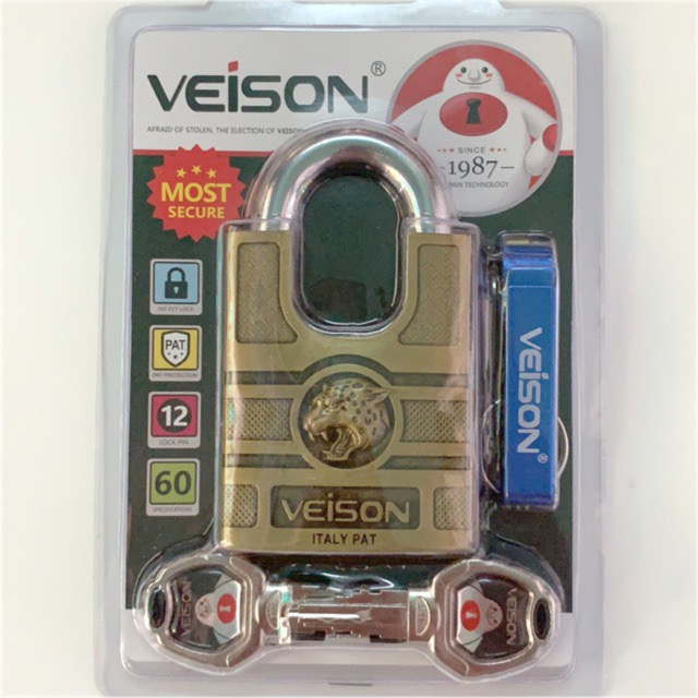 Ổ khóa 6P chống cắt VEISON chính hãng chống trộm tuyệt đối