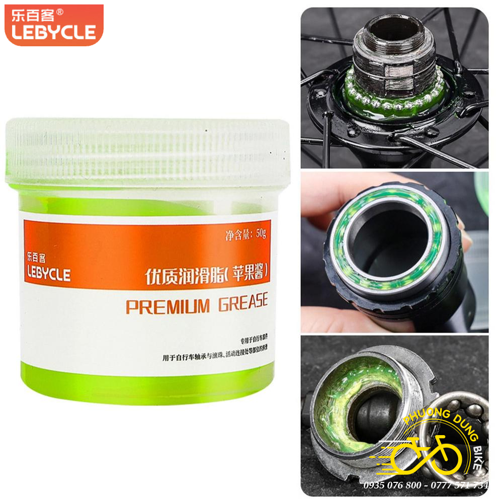 Lebycle Premium Grease 50g Heat-Resistant Bicycle Lubricant – Lubricant for Bearings, Hubs, Gears, Center Axles, Pedals, and Neck Cups
