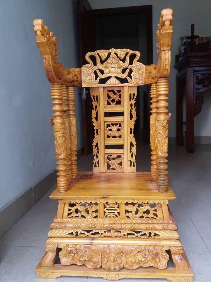 ngai thờ gỗ mít  kích thước cao 81cm mặt 35cmx48cm