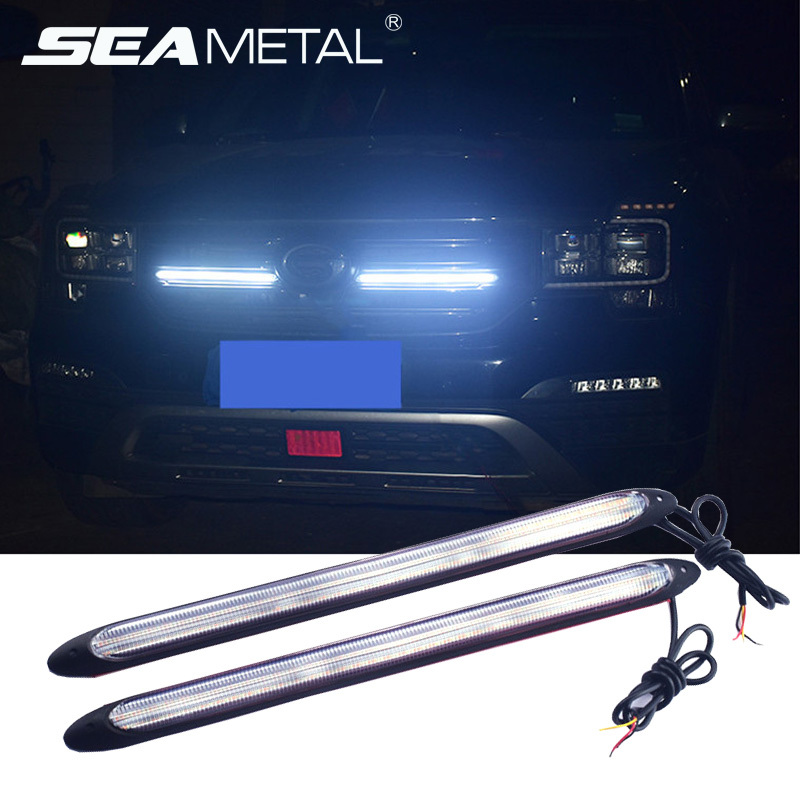 12V Đèn Xi Nhan Cho Xe Hơi LED DRL Dải Ánh Sáng Xe Chạy Ban Ngày