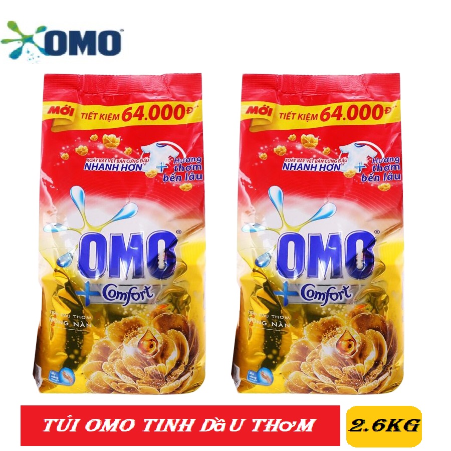 Túi Bột Giăt Omo TDT 2.6kg hương comfor