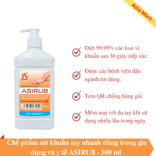 Nước rửa tay khô sát khuẩn y tế ASIRUB chai 500ml CHÍNH HÃNG thumbnail
