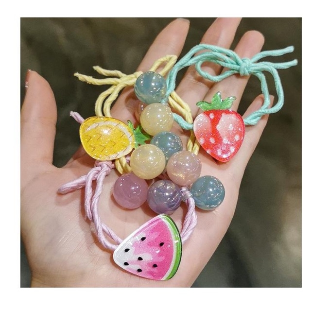 CỘT TÓC HOA QUẢ CUTE