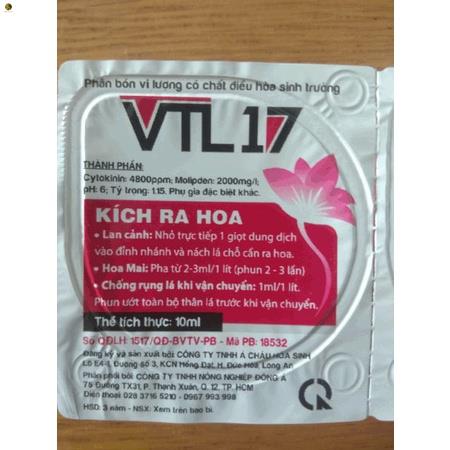 Phân bón vi lượng VTL 17 10ml kích thích ra hoa cây Mai, phong lan