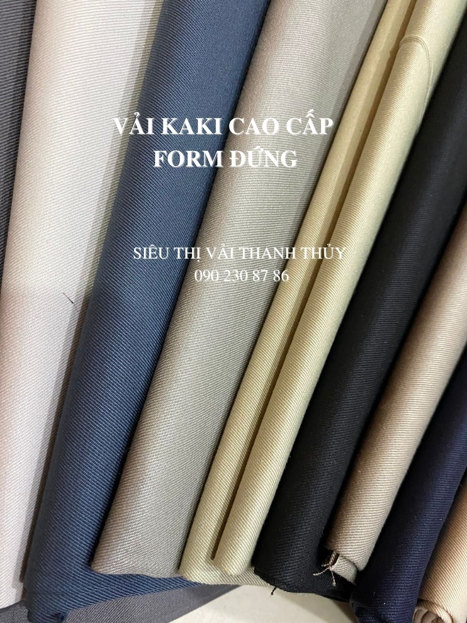 VẢI KAKI CAO CẤP ( FORM ĐỨNG ) MAY QUẦN NAM CÔNG SỞ