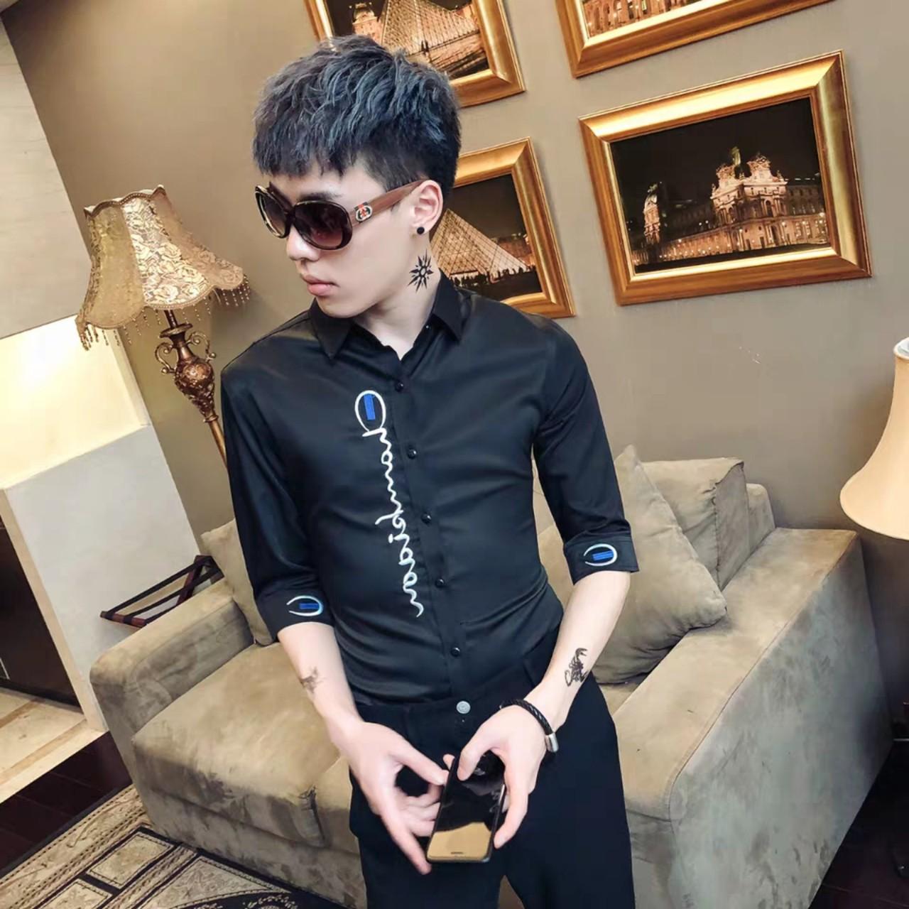 [HCM]Áo Sơ Mi Nam Dài Tay Hàn Quốc Vải Lụa cao cấp ( BAO CHẤT ĐẸP Y HINH)