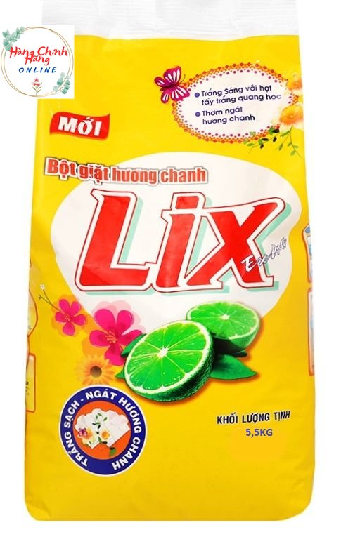[HCM]Bột giặt LIX Hương Chanh 5,5kg