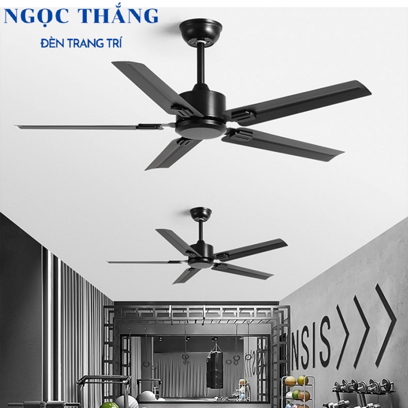 Quạt trần 5 cánh trang trí sảnh phòng khách phòng ngủ cao cấp vf79 ngọc thắng