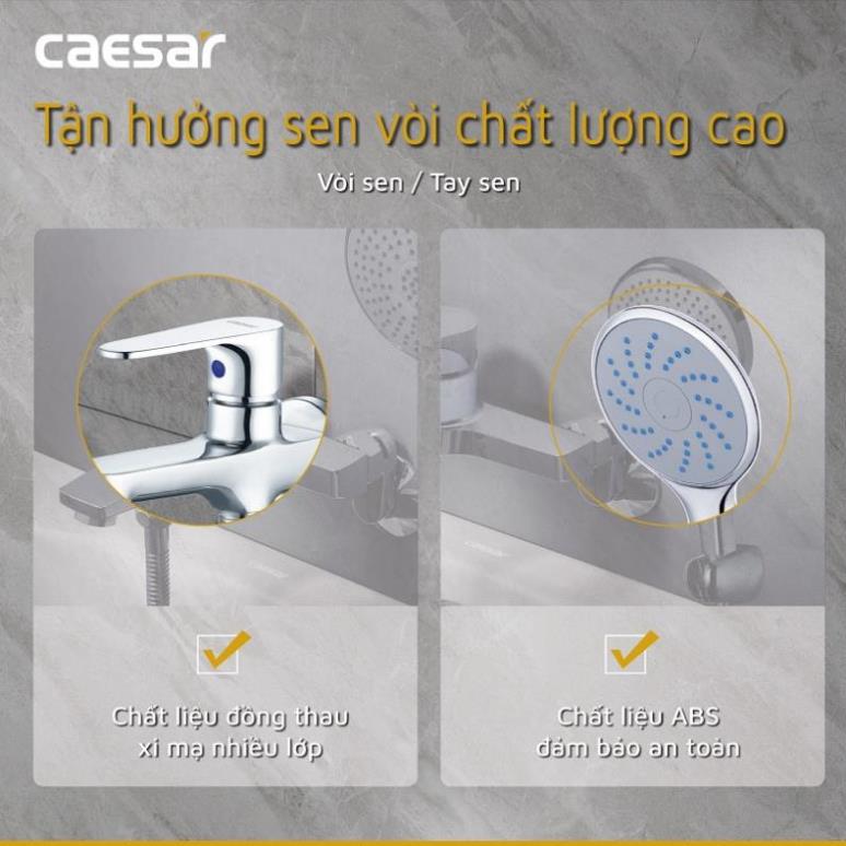 Vòi Sen Lạnh CAESAR S063C tay 1 chế độ xả
