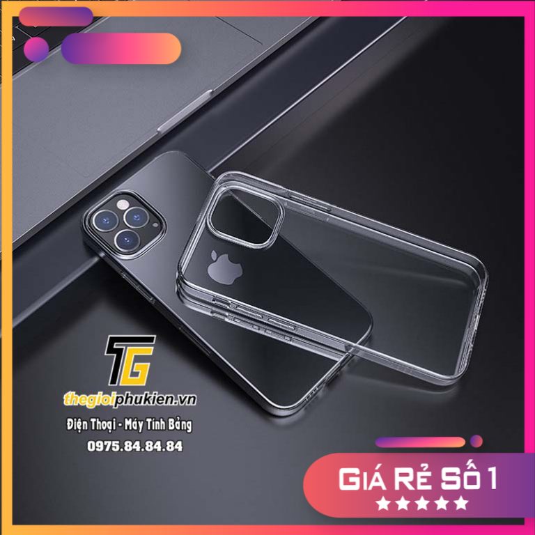Ốp lưng silicon trong suốt chính hãng Hoco Light cho iPhone 12 Pro, 12 Pro Max