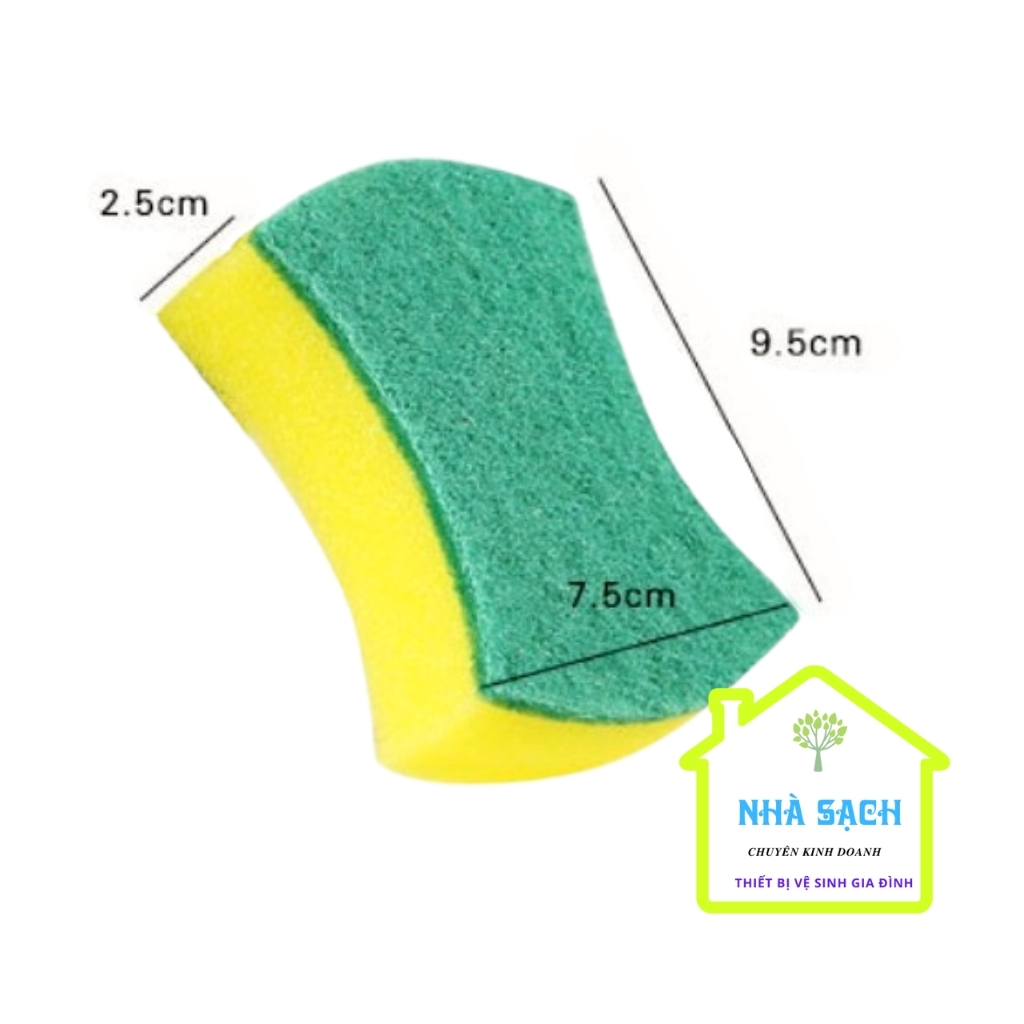 COMBO 2 Miếng Bọt Biển 2  Mặt Rửa Chén Tiện Lợi