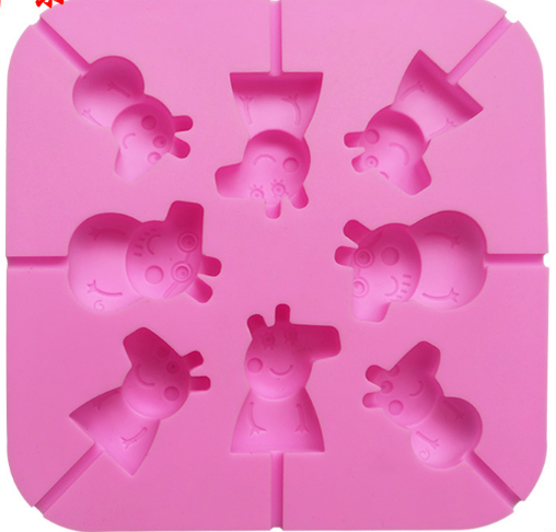 [HCM]Khuôn silicon kẹo mút hình hep PEPPA