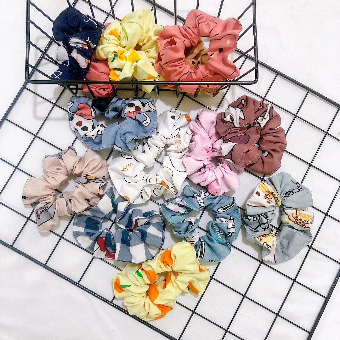 Scrunchies dây chun buộc tóc dễ thương