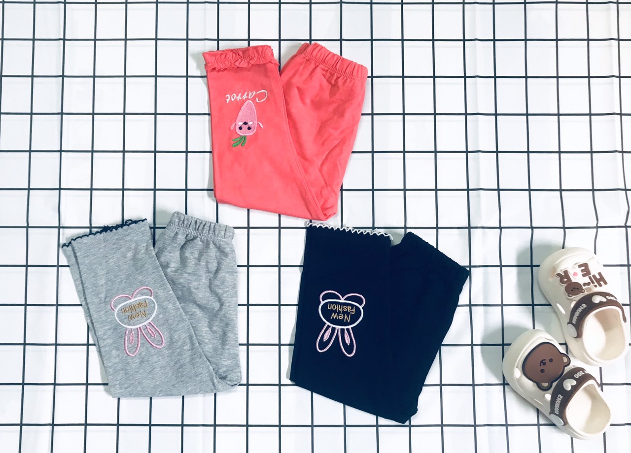 Quần legging dài cho bé gái cotton thoáng mát