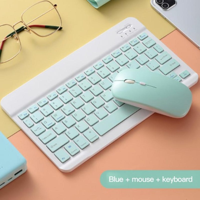 (Giao hàng ngay) Bàn phím bluetooth không dây mini HP 10 inch / chuột không dây cho điện thoại di động và máy tính bảng, các màu có sẵn