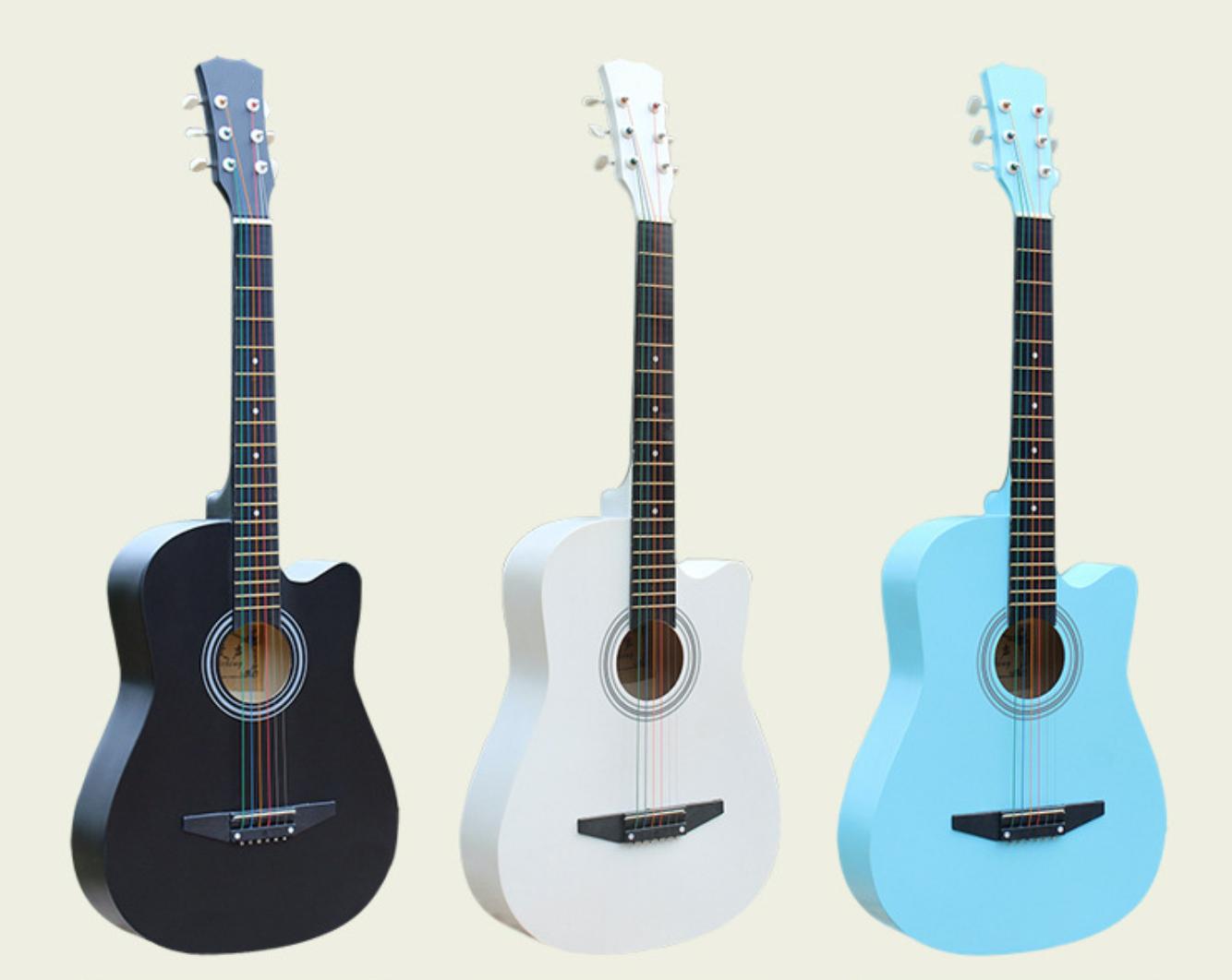 Đàn Guitar Acoustic Gỗ Dáng Khuyết Full Màu