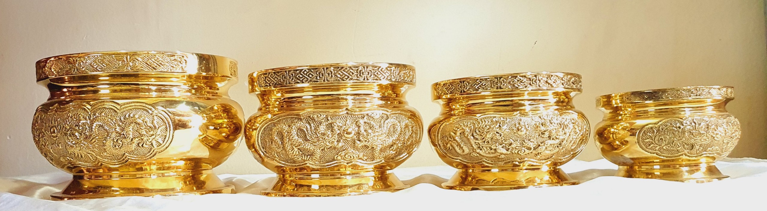 Bát Hương Bầu Bằng Đồng (4 Size)