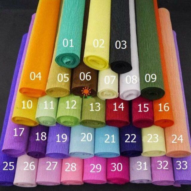 [GIÁ SỈ 11k/Cuộn] Sỉ 20 Cuộn Giấy nhún,Giấy Gấp hoa 50x250cm