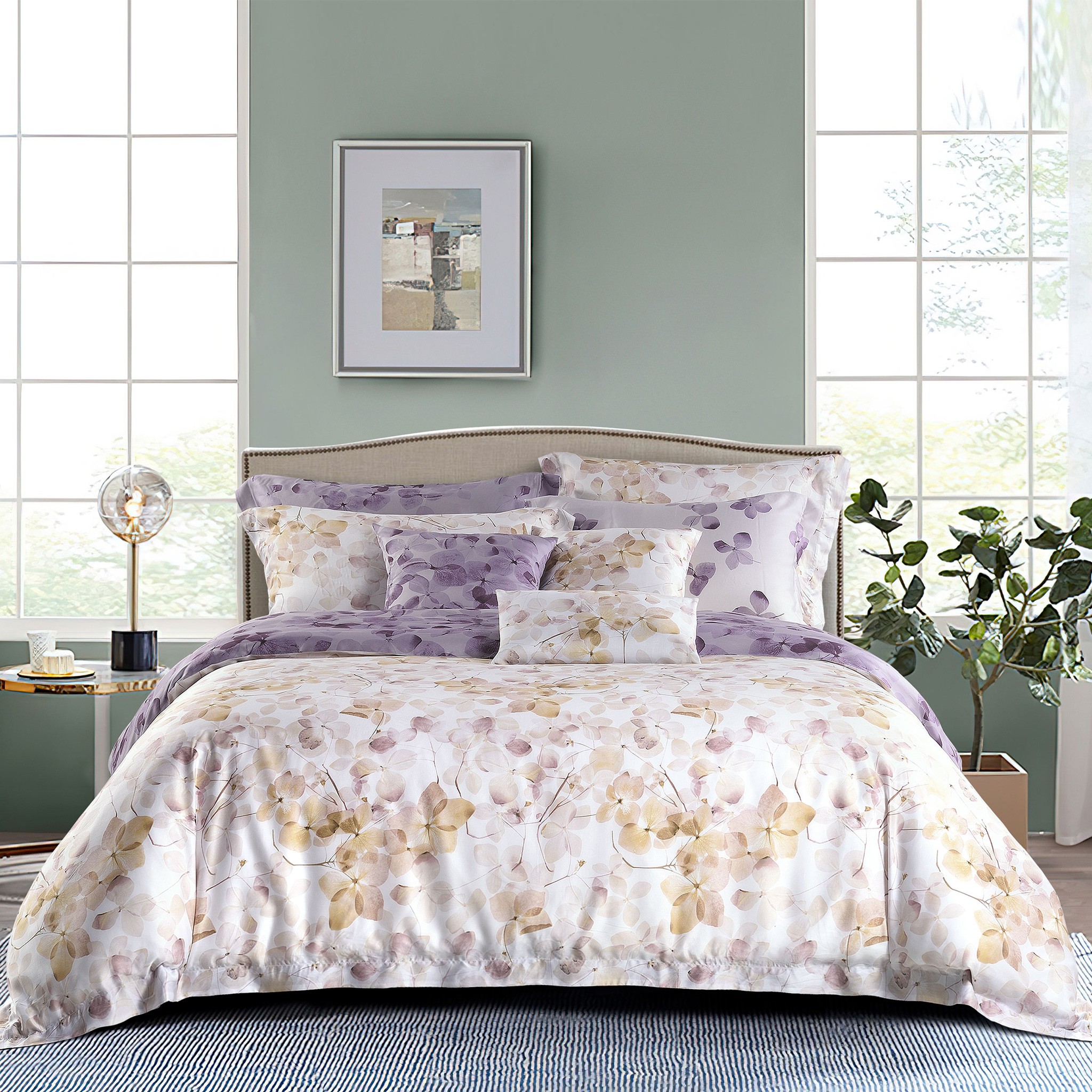 Bộ Ga kèm Vỏ Chăn Akemi Tencel Virtuous v2, gồm 6 món (Super King / King / Queen)