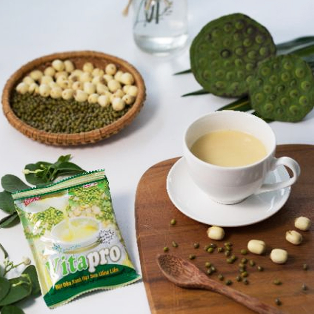 BỘT ĐẬU XANH HẠT SEN CÓ ĐƯỜNG VITAPRO