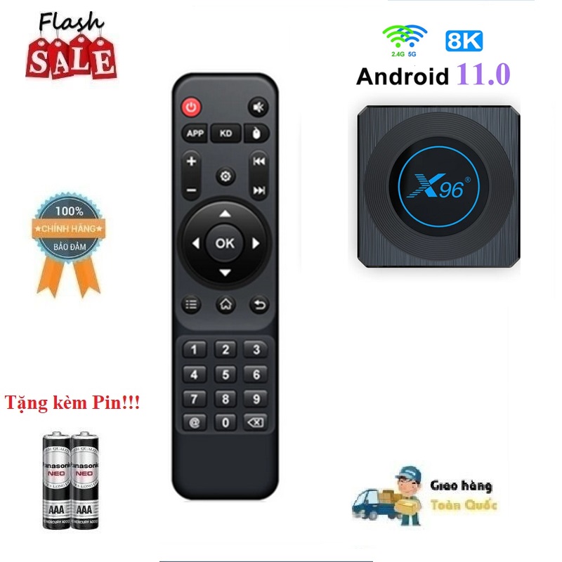 Remote Điều khiển đầu Android TV Box Android TV Box X96 X4- hàng zin mới Tặng kèm pin