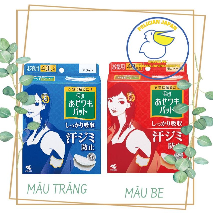 Miếng dán thấm mồ hôi nách dành cho nữ kobayashi 40 miếng