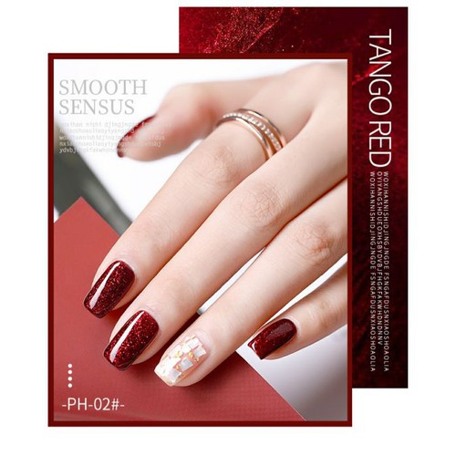 [HCM]Sơn gel as đỏ tango nhũ kim tuyến