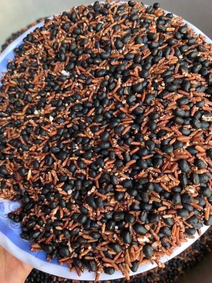 1kg trà gạo lứt đậu đen rang củi