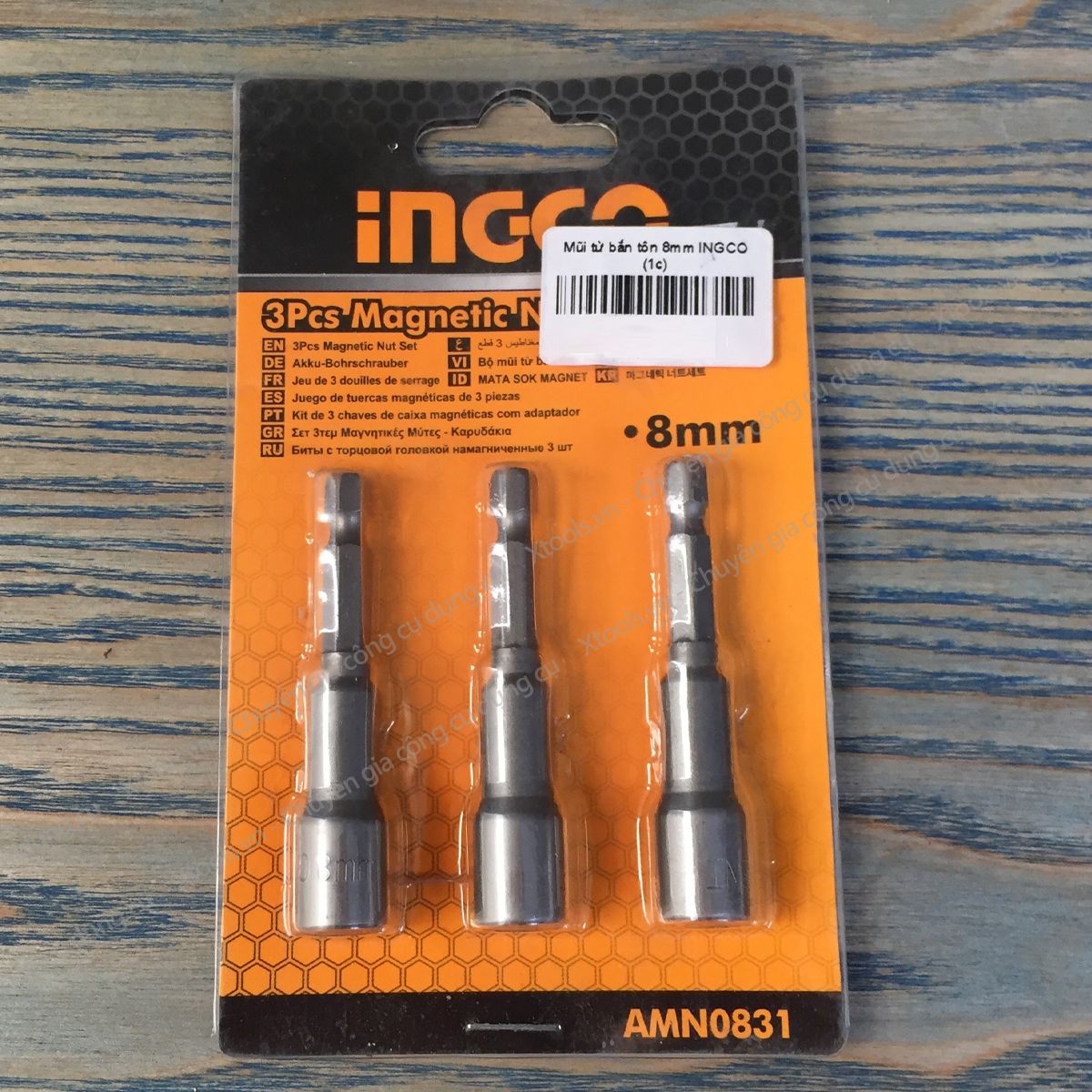 Bộ mũi từ bắn tôn AMN0831 Mũi bắn tôn siết vít đa năng đuôi lục giác 1/4''- 45mm, chất liệu 50BV30, với lực nam châm mạnh, chống rỉ