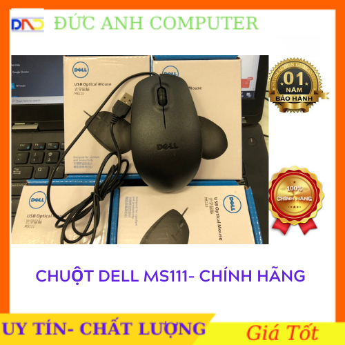 Chuột DELL MS111 (USB) Văn Phòng Chơi Game- FULL BOX- Bảo Hành 12 Tháng