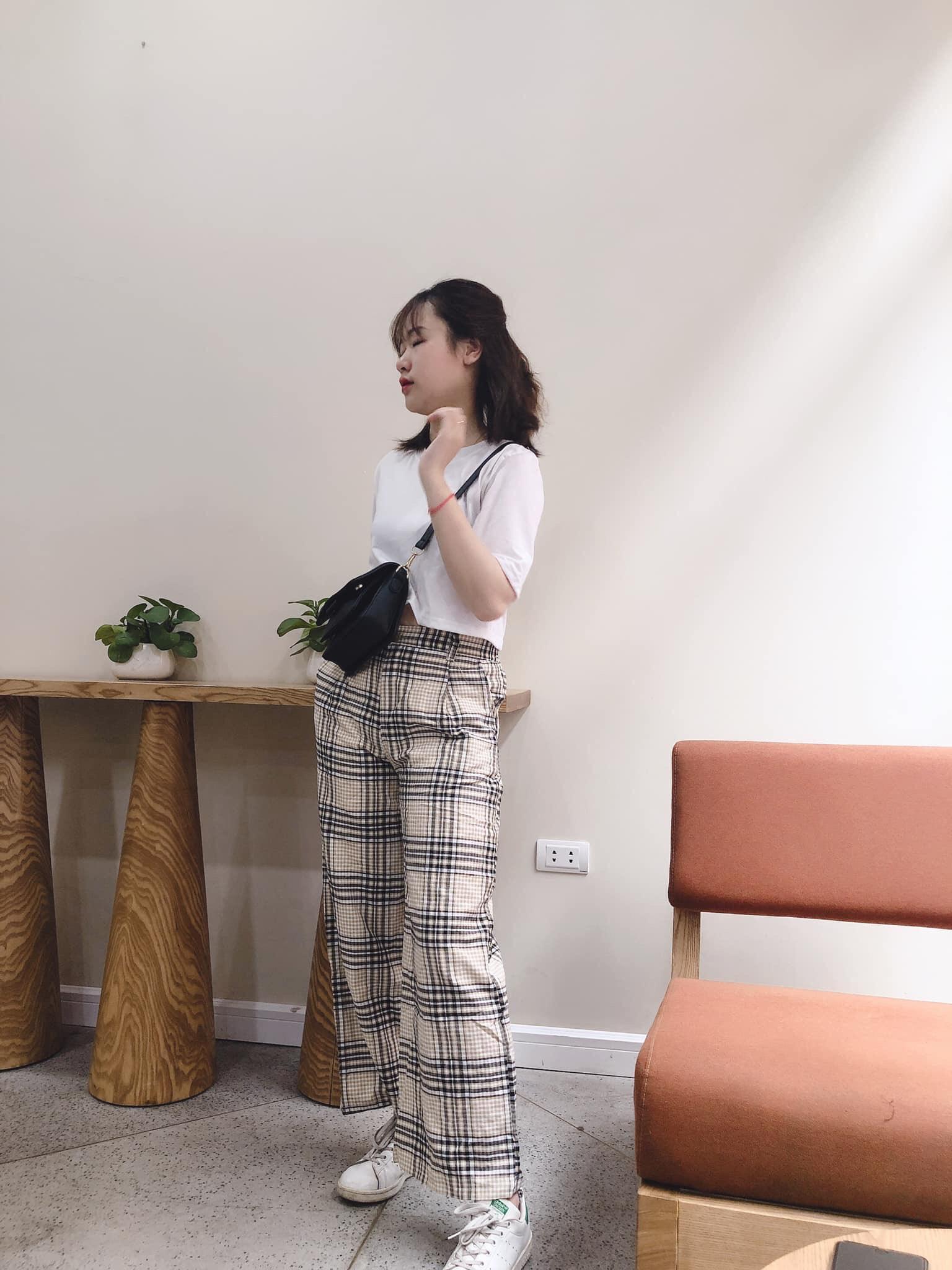 Quần Cullote kẻ caro