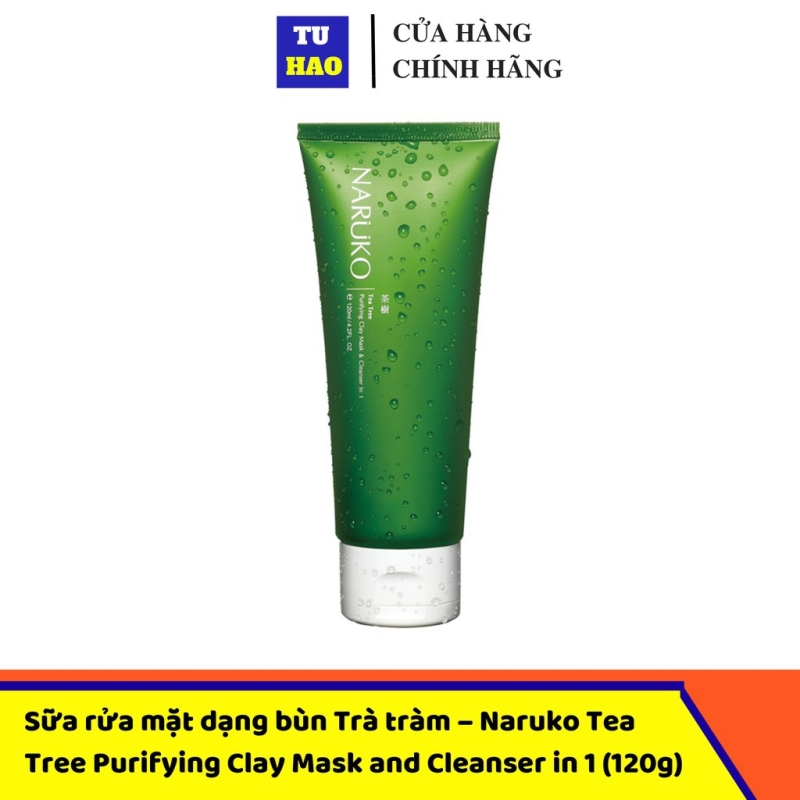 [ CHÍNH HÃNG BẢN ĐÀI ] Naruko sữa rửa mặt dạng bùn trà tràm 120 gr - Naruko Tea Tree Purifying Clay Mask and Cleanser in 1 120 gr