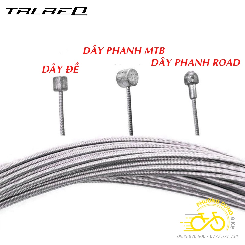 Bộ vỏ ruột dây đề dây phanh xe đạp TRLREQ