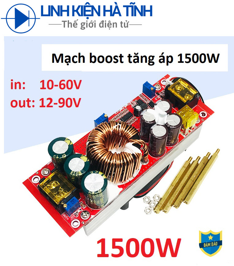Mạch tăng áp loa kéo boost 1500w dc-dc 12-90v