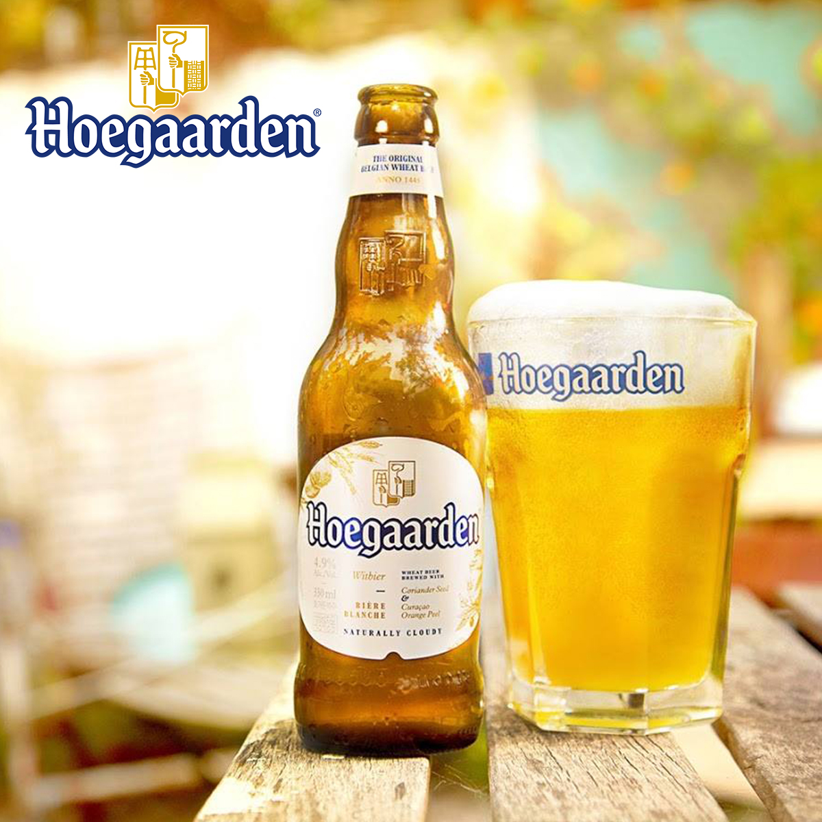 [25.11 - 29.11 VC ĐẾN 100K+FS] Thùng 24 chai bia Hoegaarden White (330ml/chai)