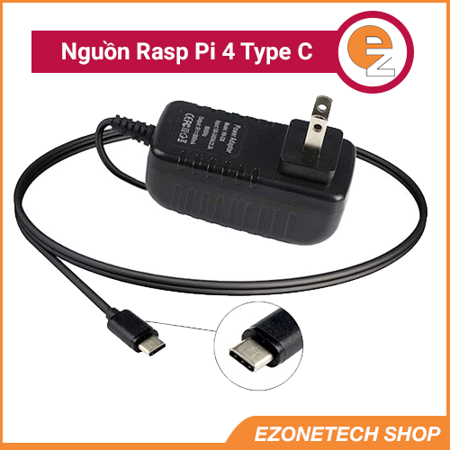 [HCM]Nguồn Raspberry Pi 4 Điện Áp 5V 3A Type C