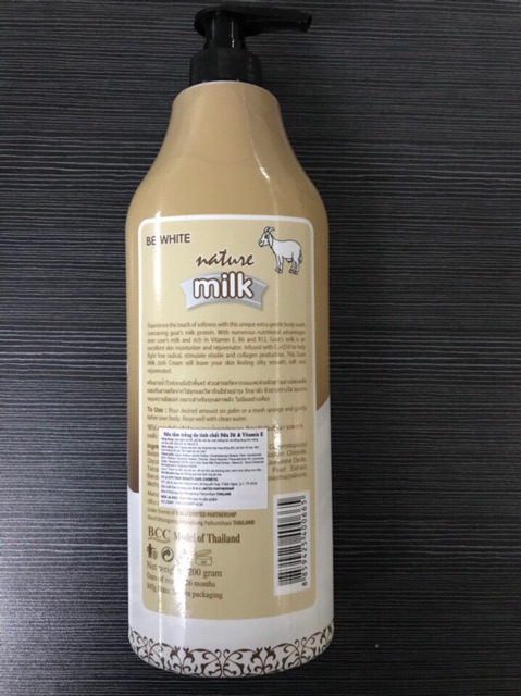 [HCM]Sữa Tắm Dê Be White Nature 1200ML