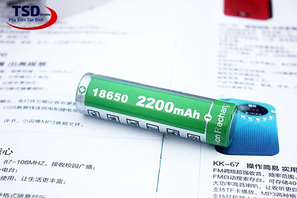 Pin Sạc Lithium-ion 18650 4.2V 2200mAh
