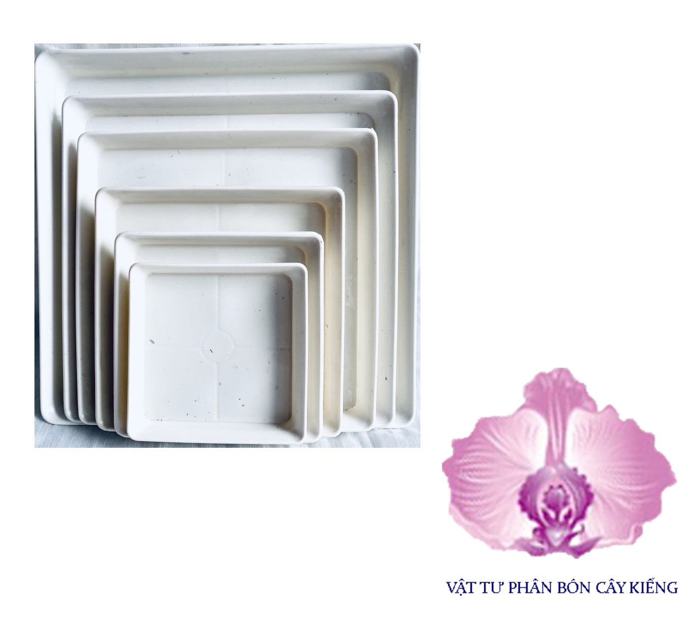 Đĩa lót chậu Vuông 15cm - #067D#