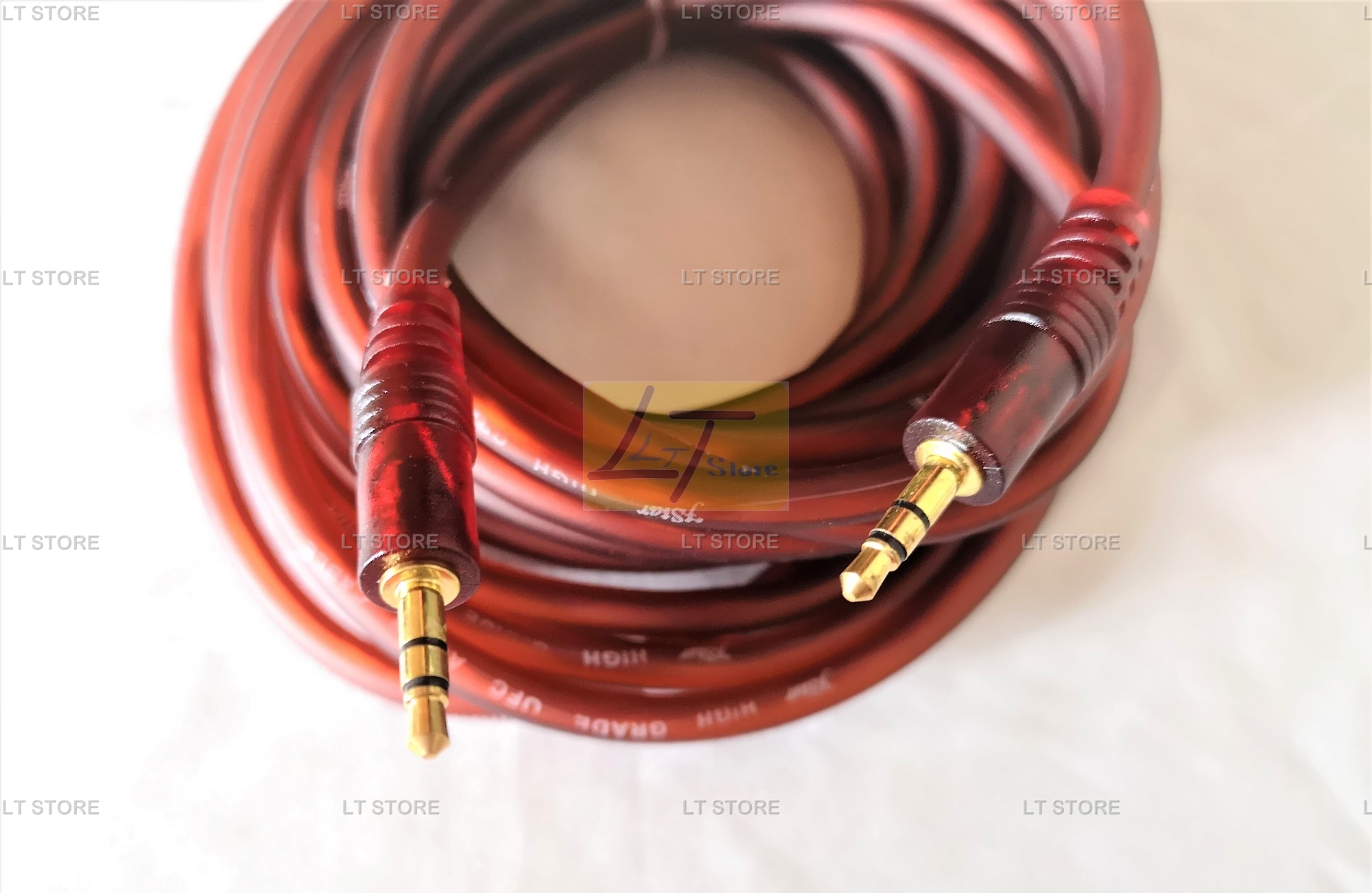 Cáp loa 2 đầu jack 3.5 dài 1.5M 3M 5M 10M 15M cao cấp (cáp 2 đầu 3.5, dây 2 đầu Jack 3.5)