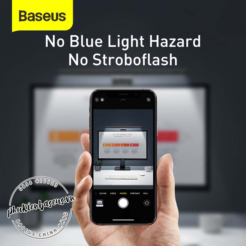 Đèn treo màn hình bảo vệ mắt Baseus i-Work Series (3 Light Mode, Anti Bluelight, USB Stepless Dimming Screen Hanging Light, New Model)