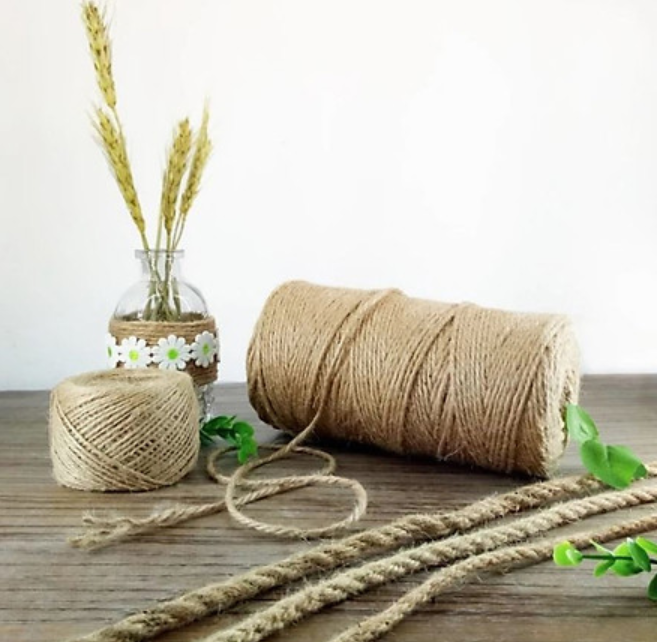 [HCM]20 Mét Dây Thừng chất liệu chắc chắn dùng Trang Trí Handmade Đồ Thủ Công Trang Trí Hộp quà Lọ Hoa Treo Ảnh