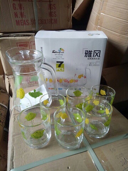 Bộ bình 6 cốc thủy tinh