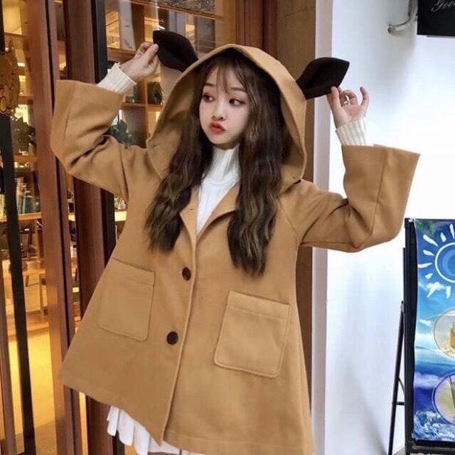 [HCM]ÁO KHOÁC DẠ MŨ SIÊU HOT THỜI TRANG CAO CẤP CHERRYSHOP94 ADCC02
