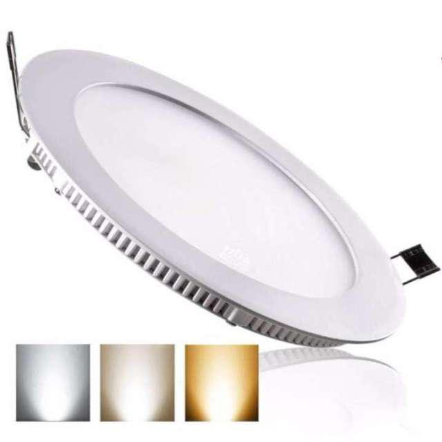 [HCM]Bộ 10 đèn Led âm trần siêu mỏng 9w - BH: 12 tháng (Trắng/Vàng/3Màu)